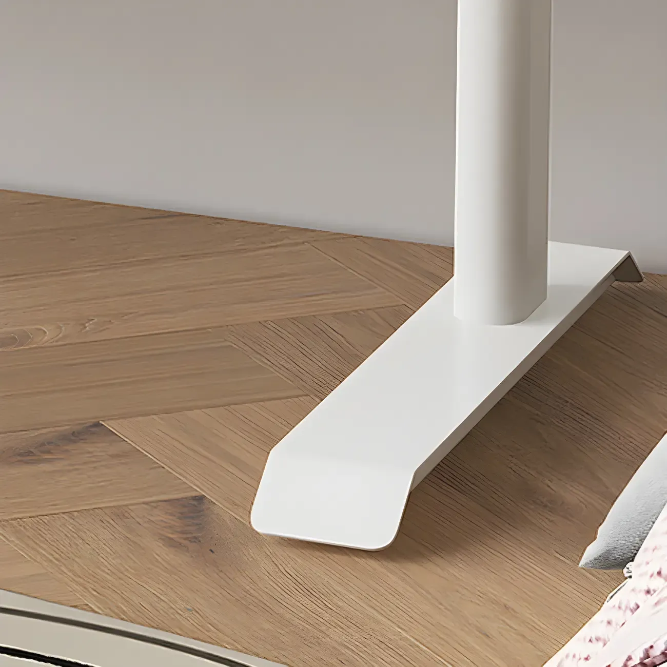 Minimalist T-Shaped Wooden Adjustable Standing Desk for Office Image - 13