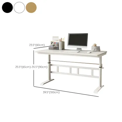 Minimalist T-Shaped Wooden Adjustable Standing Desk for Office Image - 17