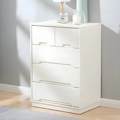  Traditional White Wooden Dressers & Chests with Storage Image - 2