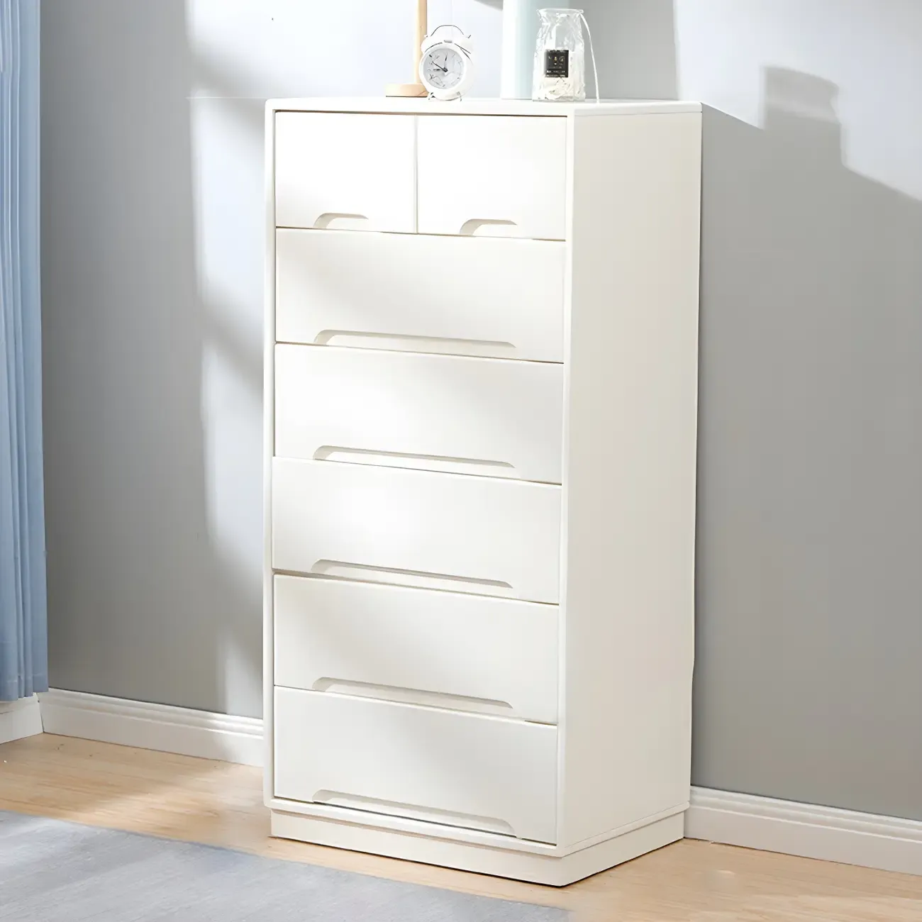 Traditional White Wooden Dressers & Chests with Storage Image - 5