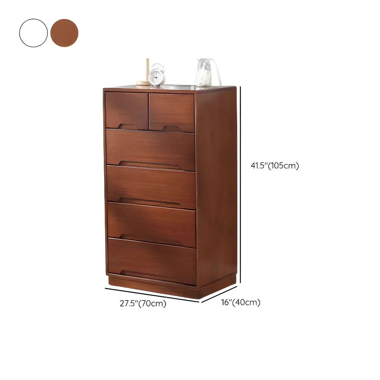  Traditional White Wooden Dressers & Chests with Storage Image - 20