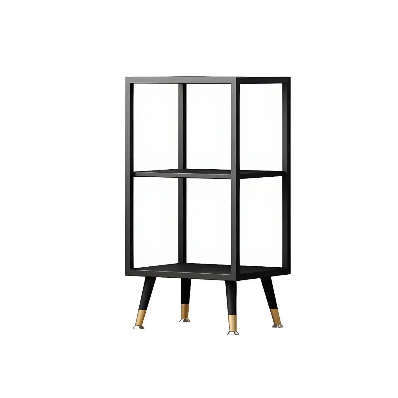 Modern Glass Display Cabinet with Shelves for Living Room Image - 6 | homeyfad
