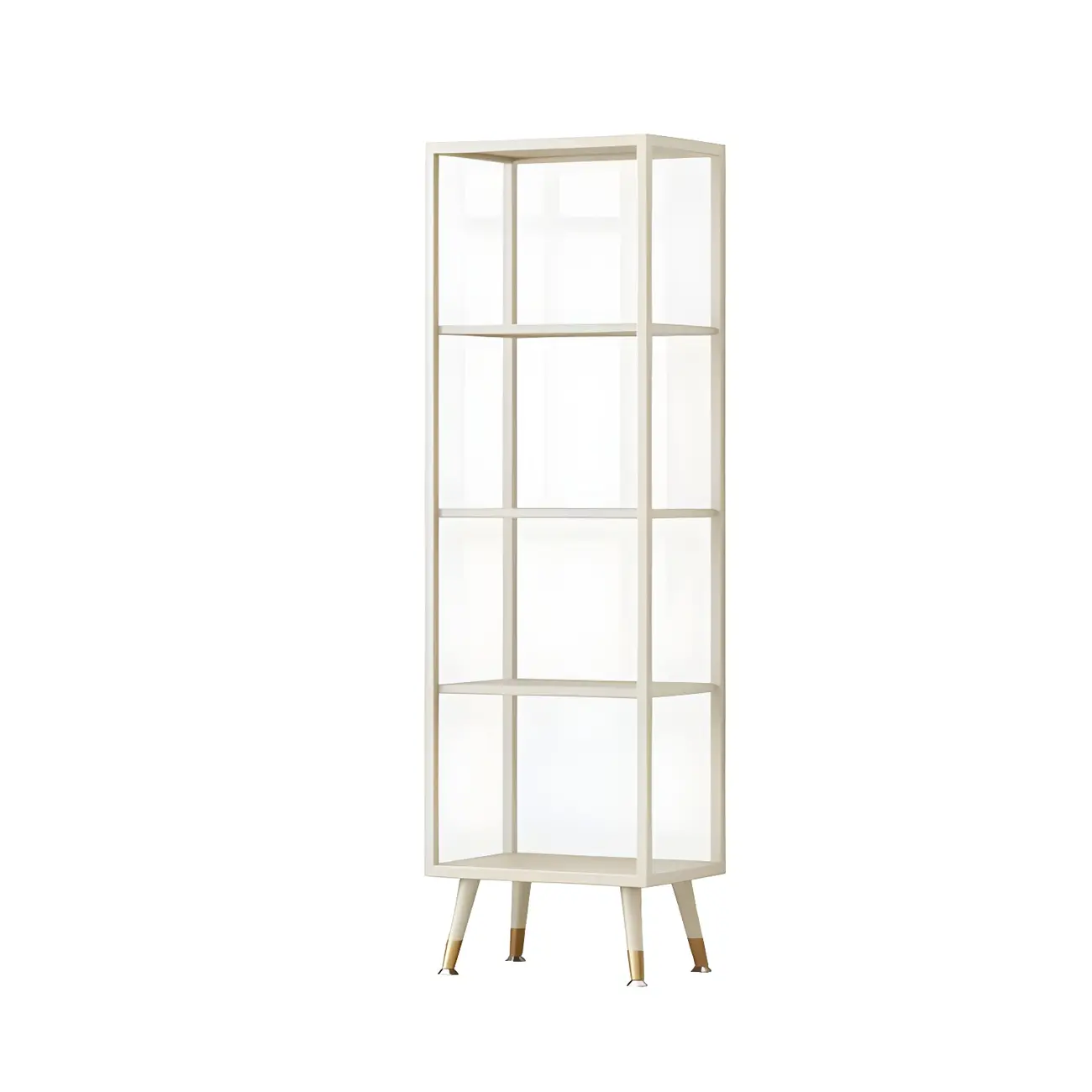 Modern Glass Display Cabinet with Shelves for Living Room Image - 20 | homeyfad
