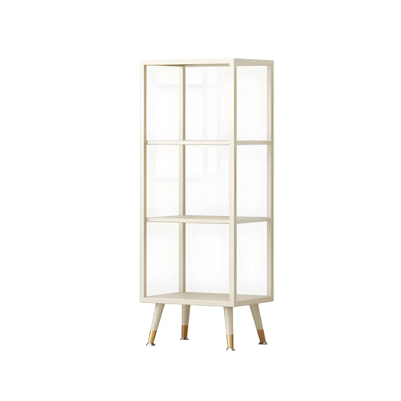 Modern Glass Display Cabinet with Shelves for Living Room Image - 21 | homeyfad