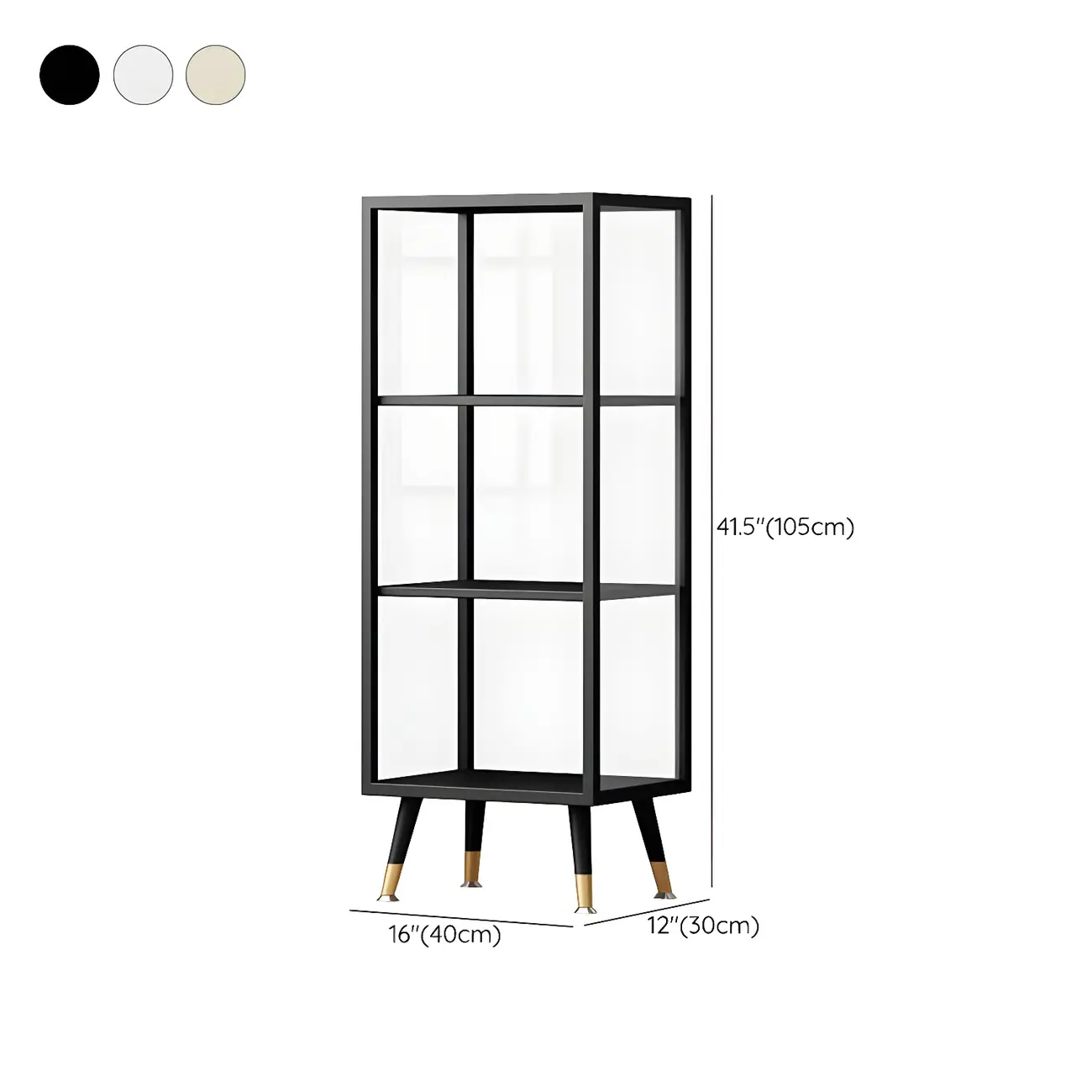Modern Glass Display Cabinet with Shelves for Living Room Image - 29 | homeyfad