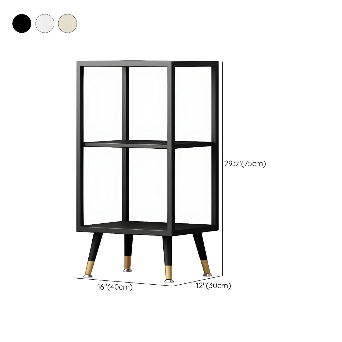 Modern Glass Display Cabinet with Shelves for Living Room Image - 31 | homeyfad