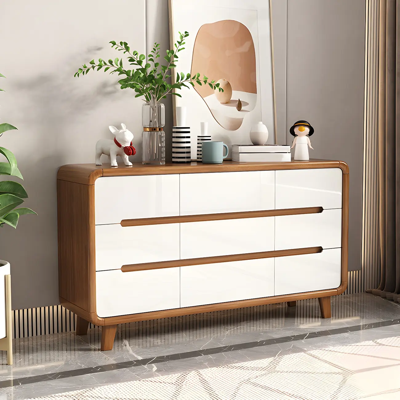 Traditional Brown Wooden Dressers & Chests with Drawers Image - 1 | homeyfad