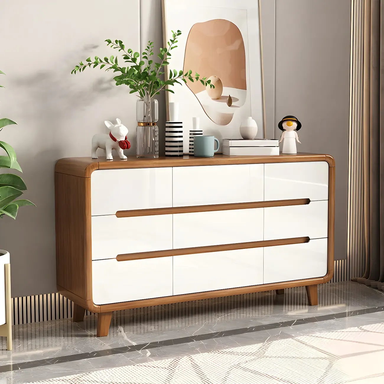 Traditional Brown Wooden Dressers & Chests with Drawers Image - 1