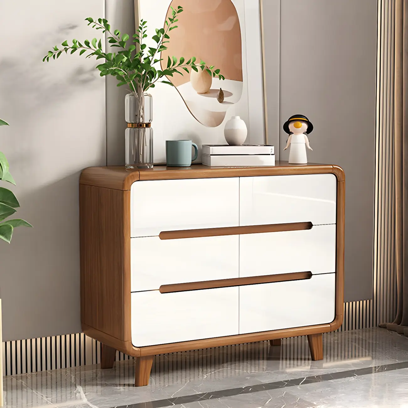 Traditional Brown Wooden Dressers & Chests with Drawers Image - 2 | homeyfad