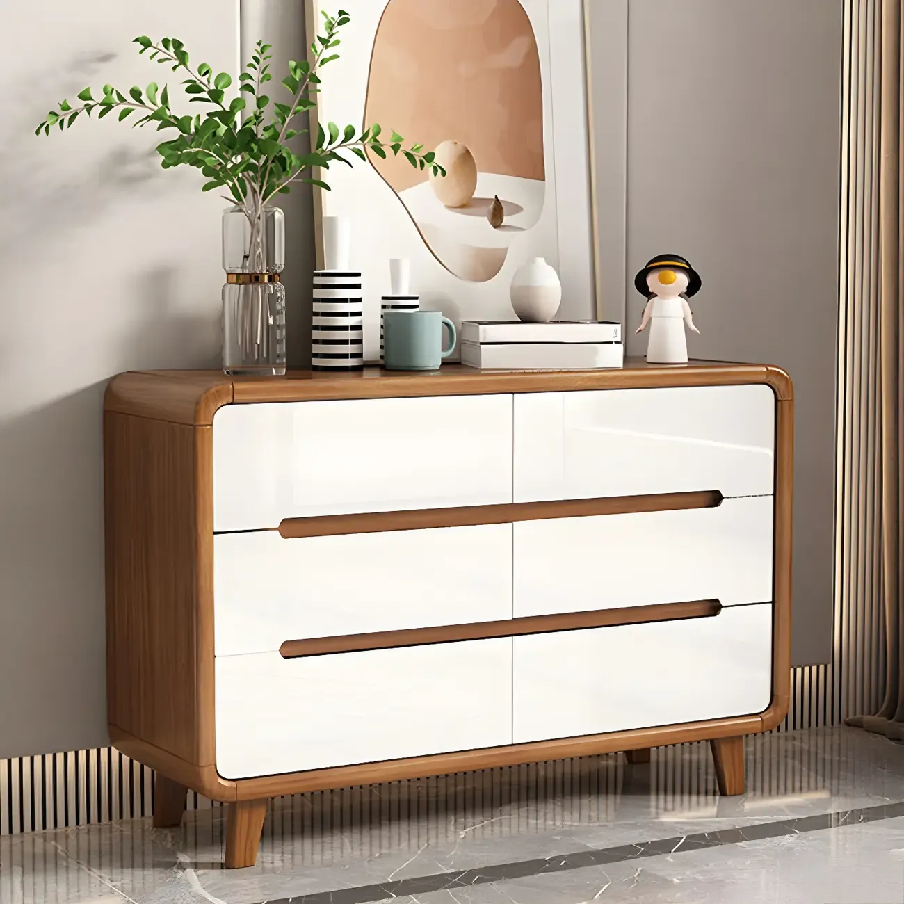 Traditional Brown Wooden Dressers & Chests with Drawers Image - 3