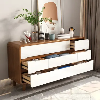 Traditional Brown Wooden Dressers & Chests with Drawers Image - 4