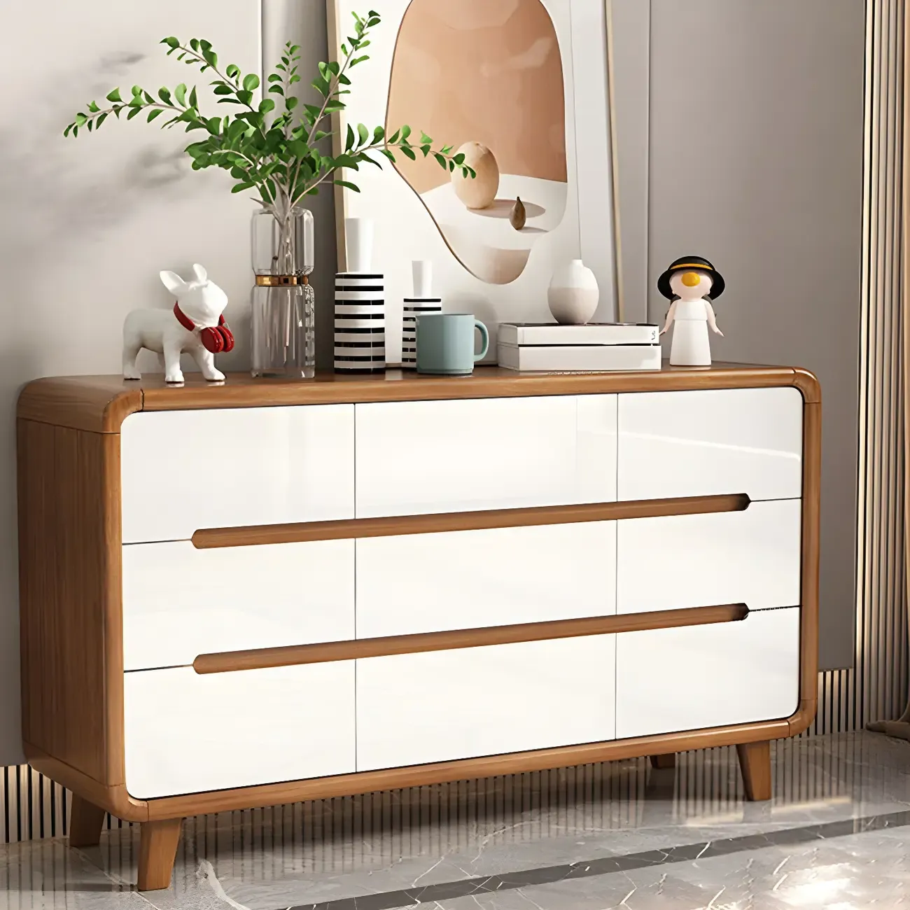 Traditional Brown Wooden Dressers & Chests with Drawers Image - 5