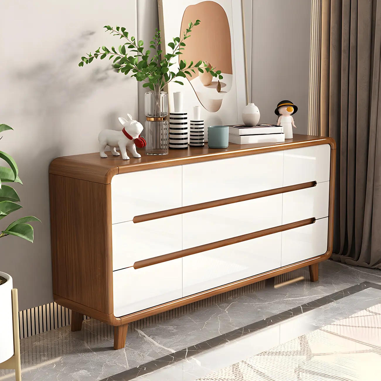 Traditional Brown Wooden Dressers & Chests with Drawers Image - 6 | homeyfad