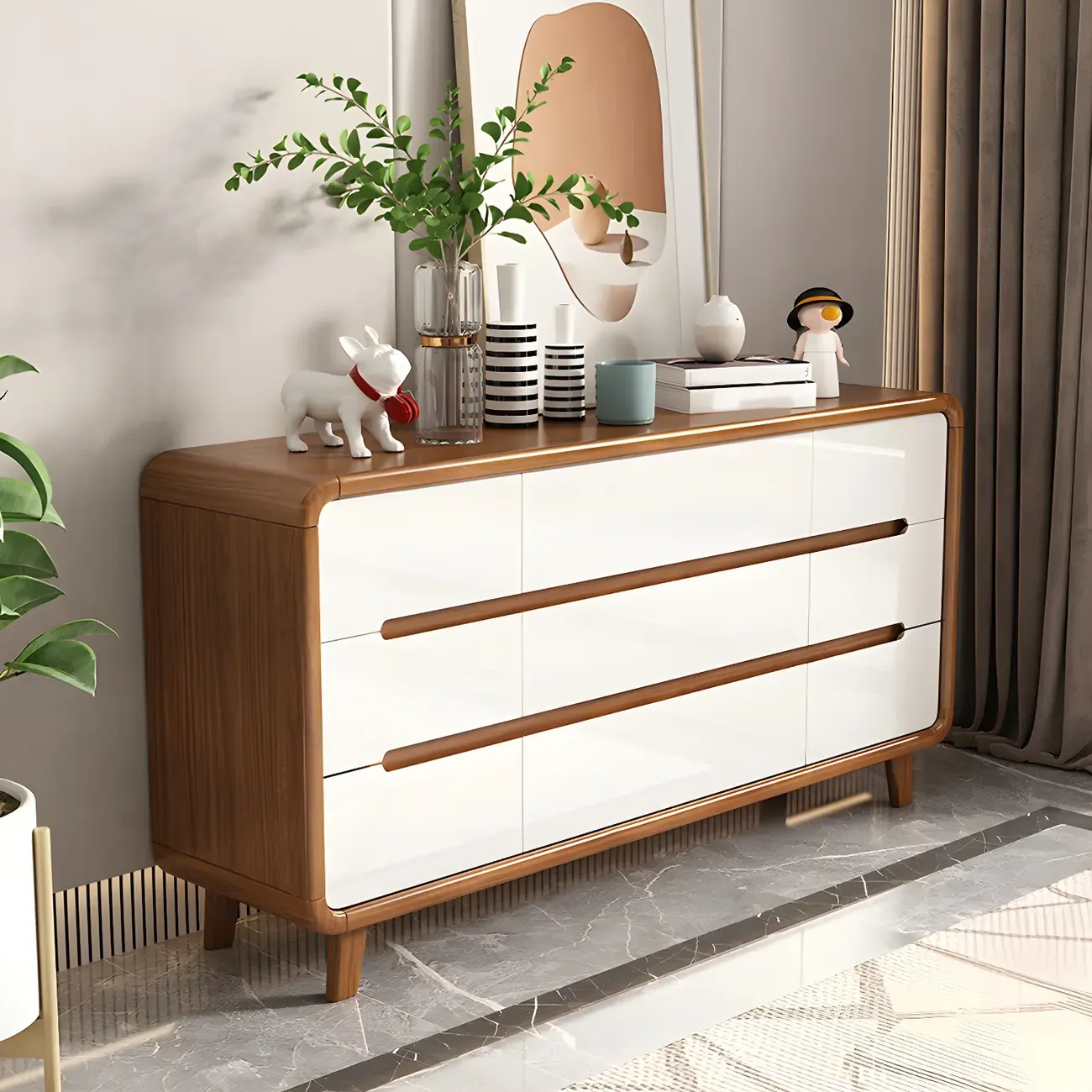 Traditional Brown Wooden Dressers & Chests with Drawers Image - 6