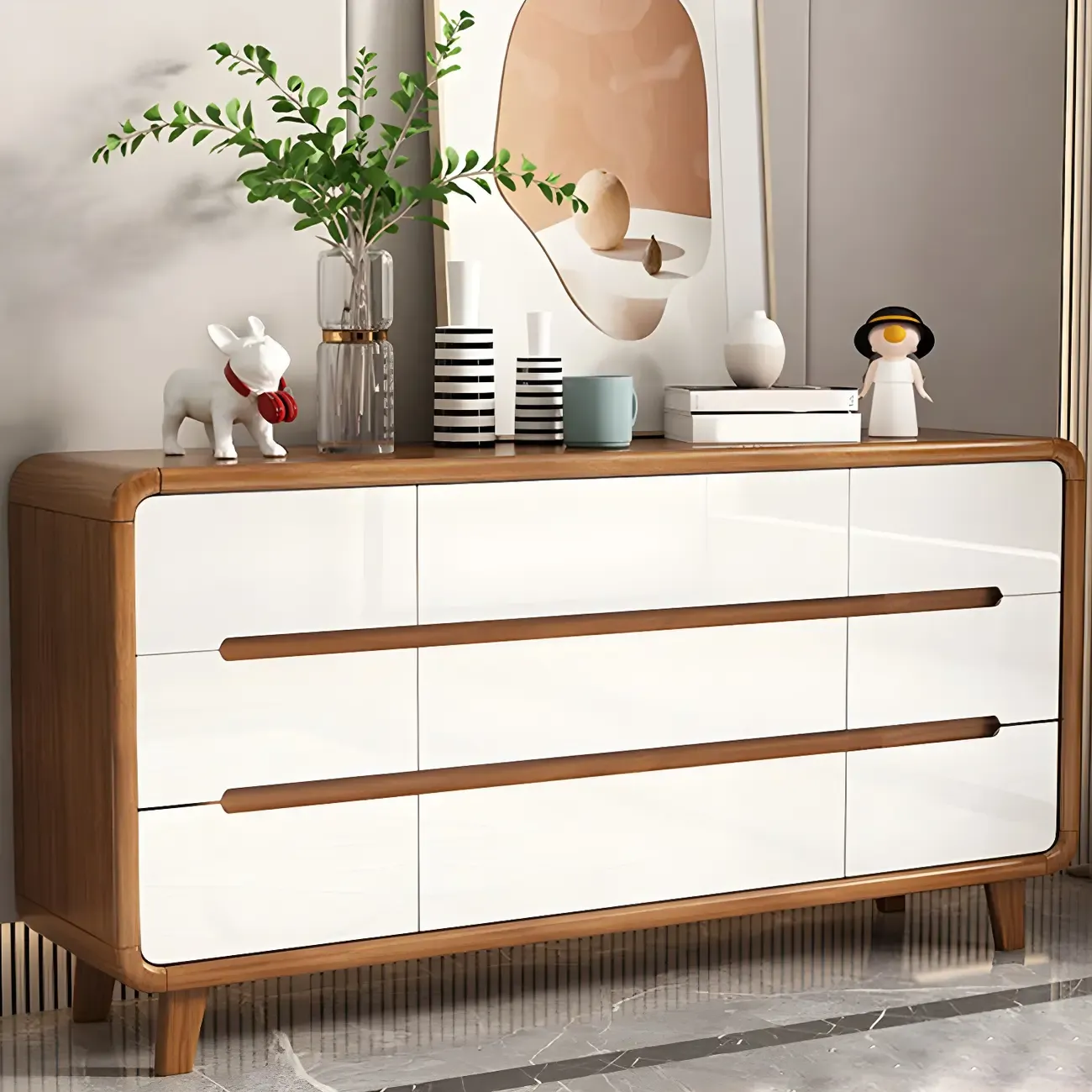 Traditional Brown Wooden Dressers & Chests with Drawers Image - 7