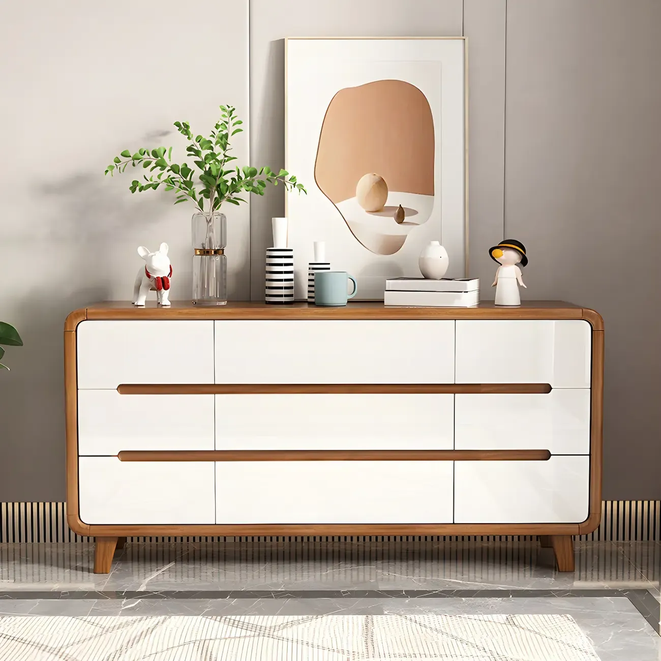 Traditional Brown Wooden Dressers & Chests with Drawers Image - 8