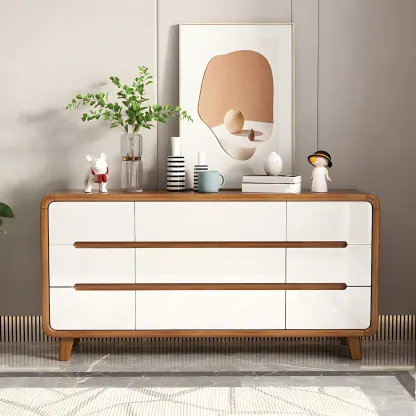Traditional Brown Wooden Dressers & Chests with Drawers Image - 8