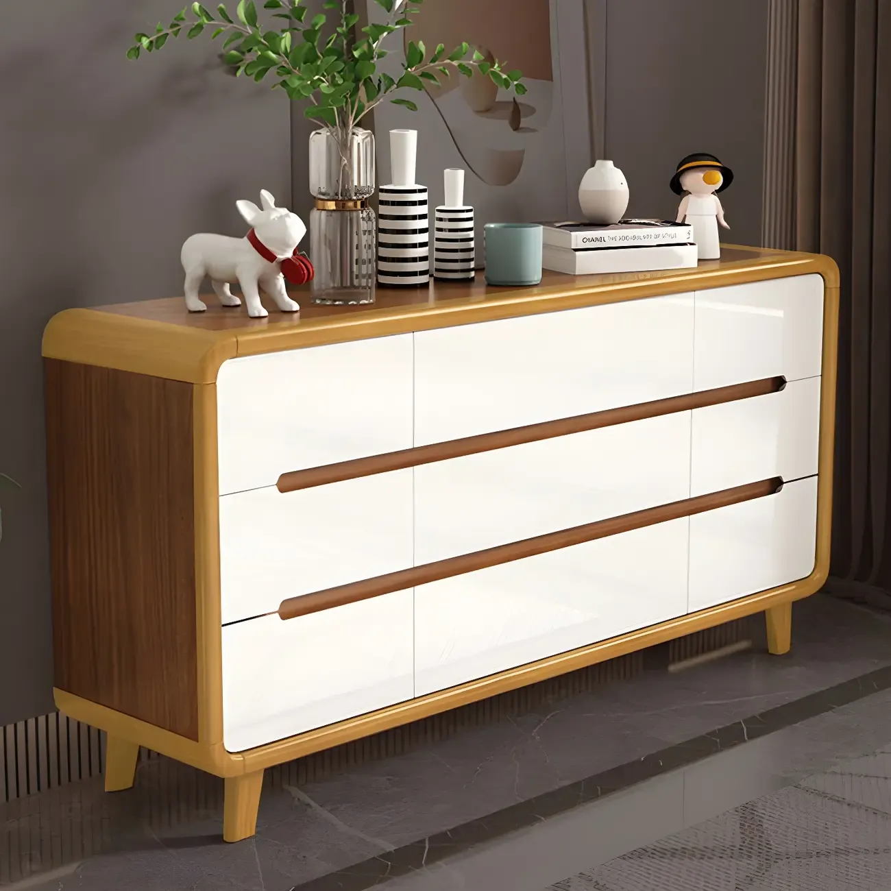 Traditional Brown Wooden Dressers & Chests with Drawers Image - 14