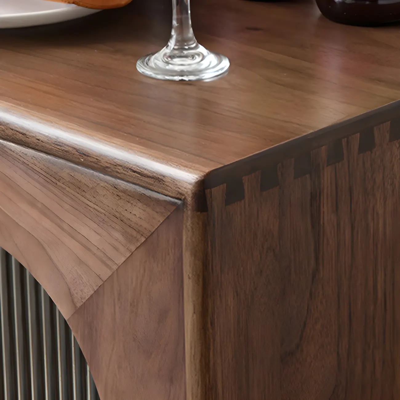 Traditional Wooden Display Cabinet with Glass Doors and Drawers Image - 10 | homeyfad