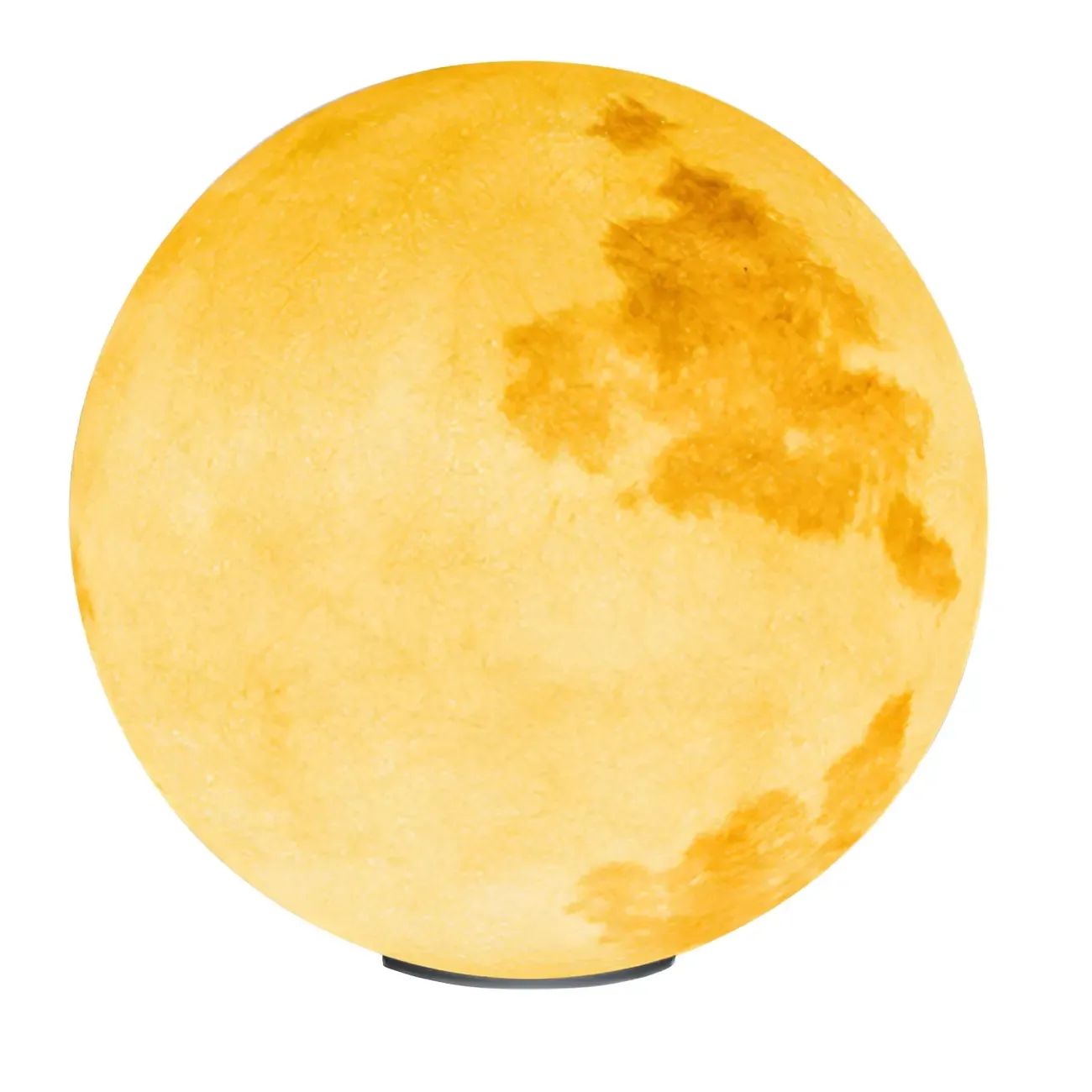Yellow Moon-Theme Globe Resin Post Cap Light Image - 5