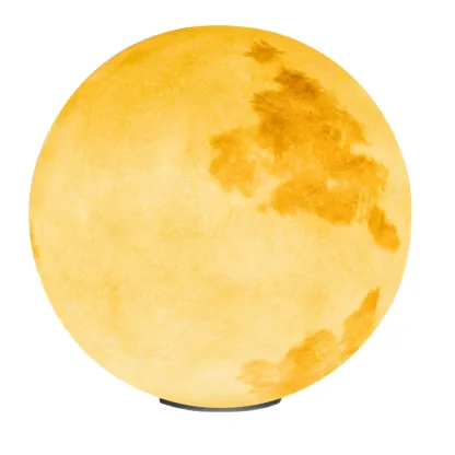 Yellow Moon-Theme Globe Resin Post Cap Light Image - 5