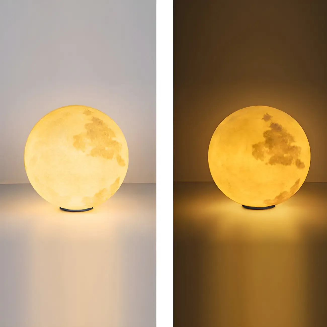 Yellow Moon-Theme Globe Resin Post Cap Light Image - 7