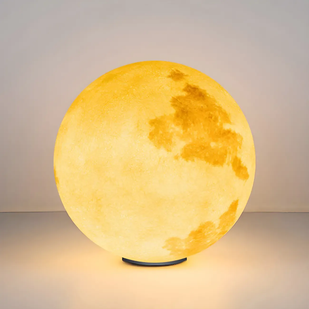 Yellow Moon-Theme Globe Resin Post Cap Light Image - 8