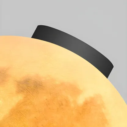 Yellow Moon-Theme Globe Resin Post Cap Light Image - 10