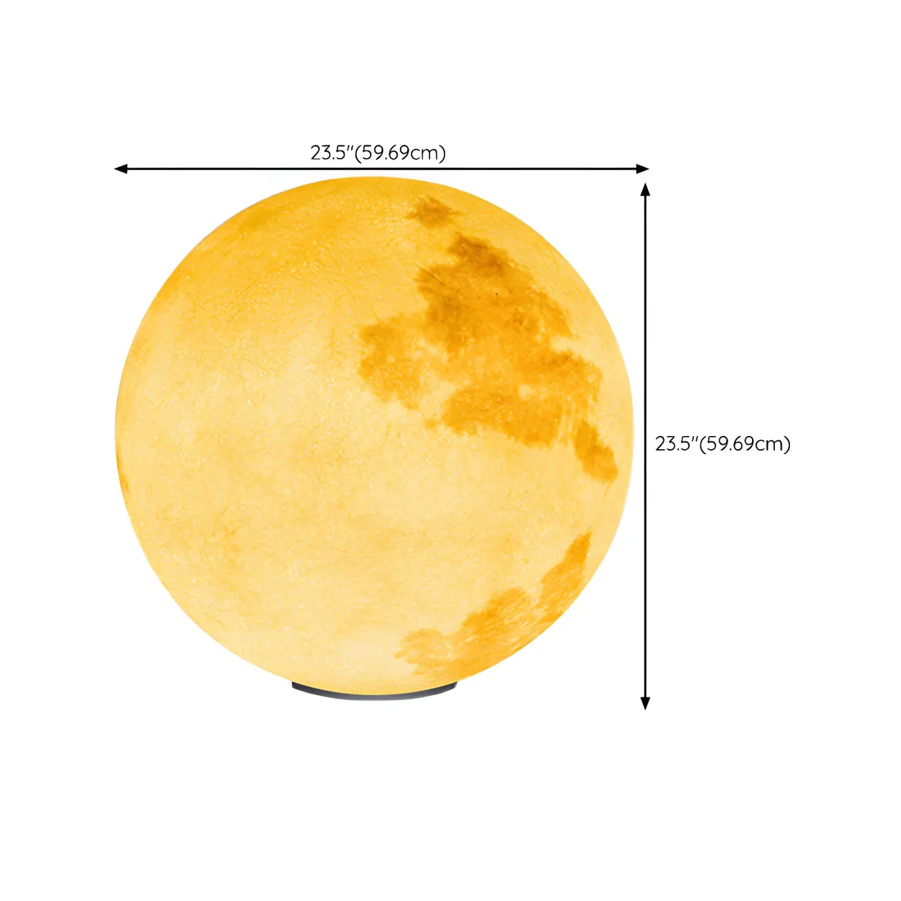 Yellow Moon-Theme Globe Resin Post Cap Light Image - 20 | homeyfad