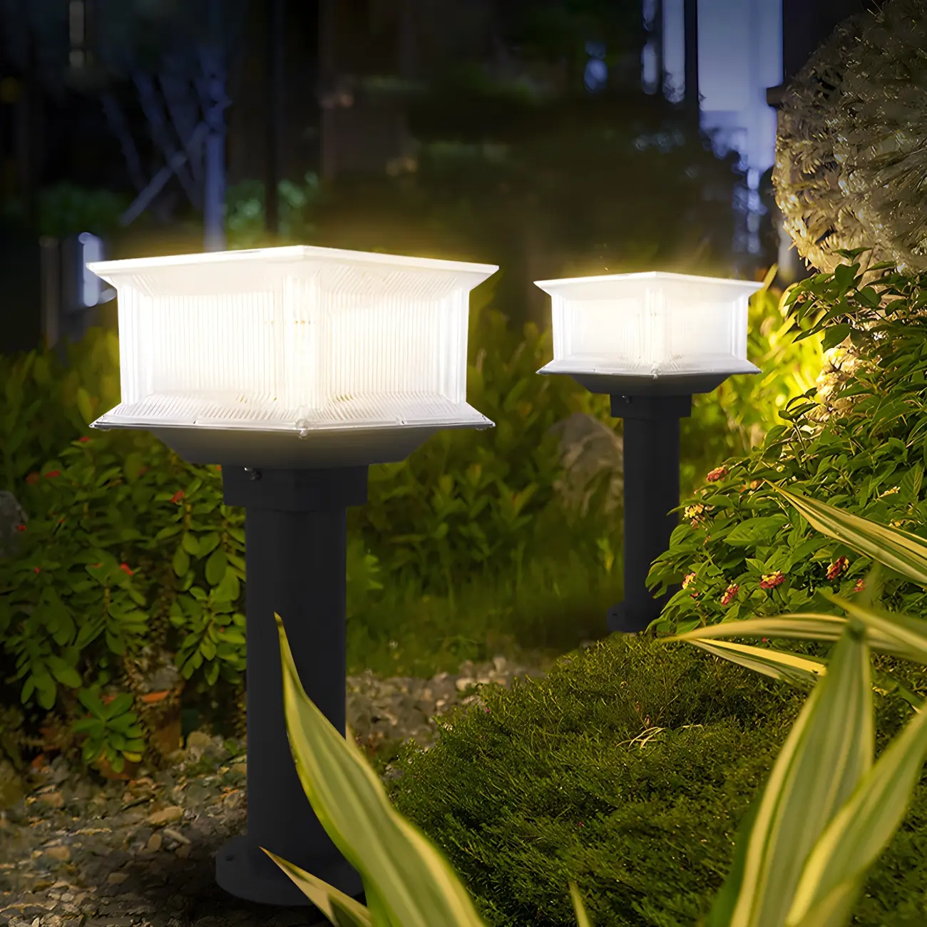 3 Color Light Solar Square Clear Post Cap Light Image - 4 | homeyfad