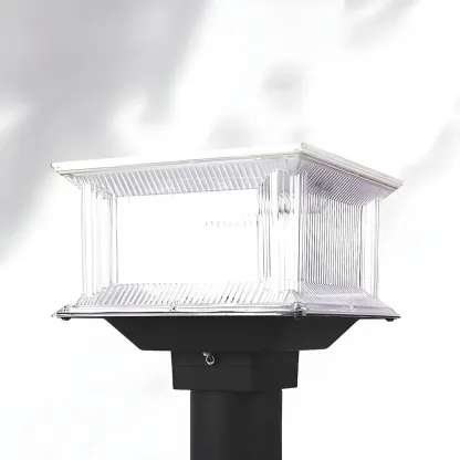 3 Color Light Solar Square Clear Post Cap Light Image - 8