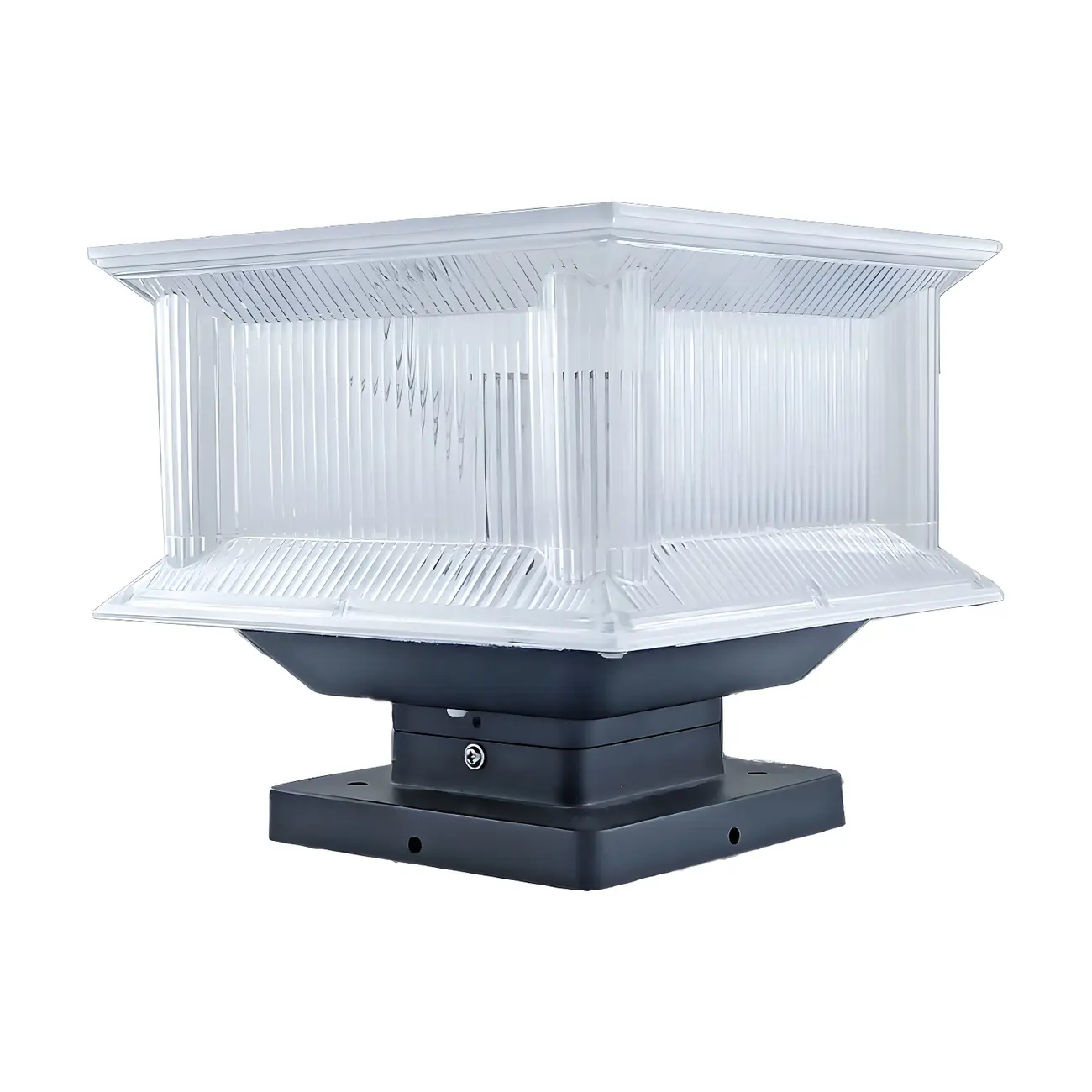 3 Color Light Solar Square Clear Post Cap Light Image - 9 | homeyfad