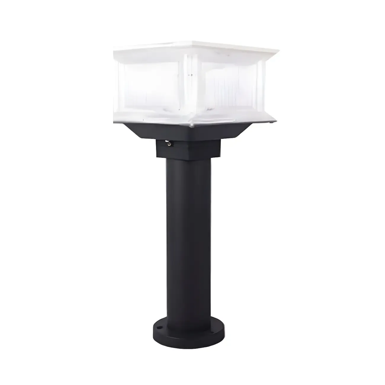 3 Color Light Solar Square Clear Post Cap Light Image - 10