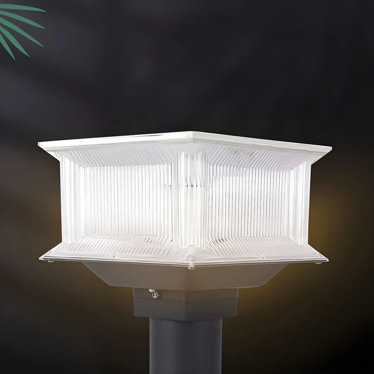 3 Color Light Solar Square Clear Post Cap Light Image - 6