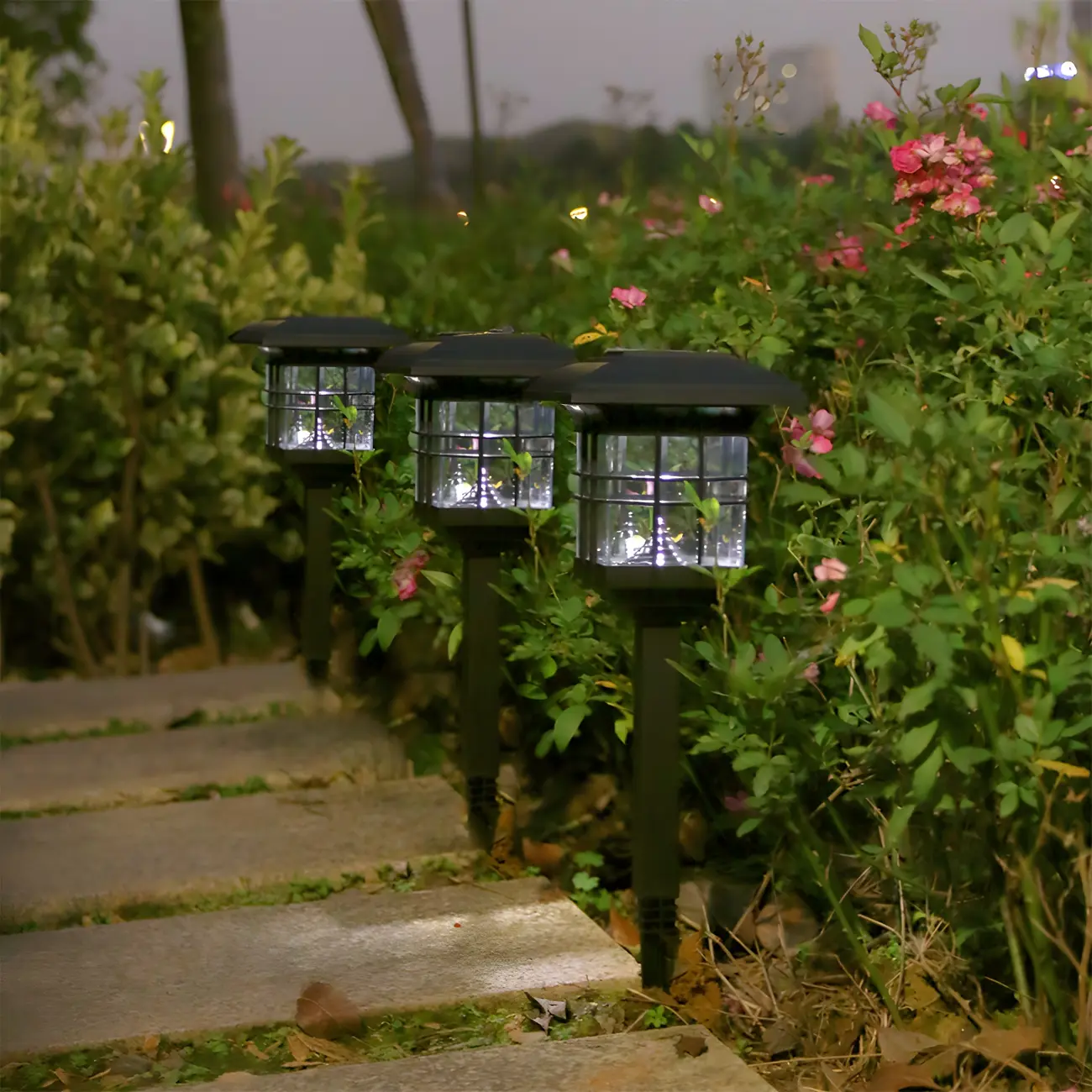 Black Solar Plastic Rectangle Shape Post Cap Light Image - 2 | homeyfad