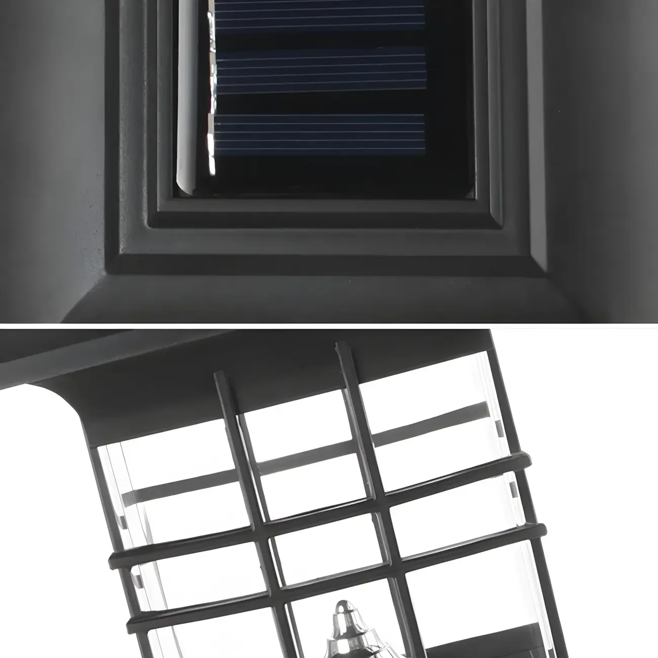 Black Solar Plastic Rectangle Shape Post Cap Light Image - 10