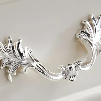 French Country White Wood 2-Drawer Bookcase with Doors Image - 11