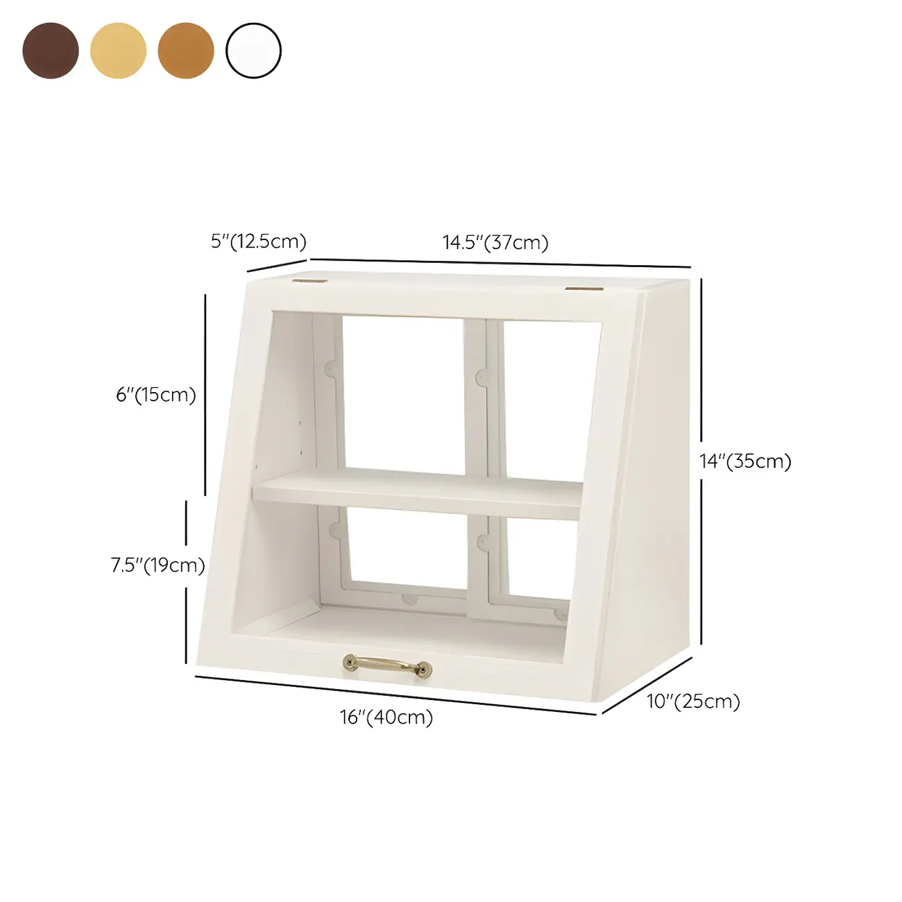 Wooden Ladder Display Cabinet with Sliding Glass Doors #size | homeyfad