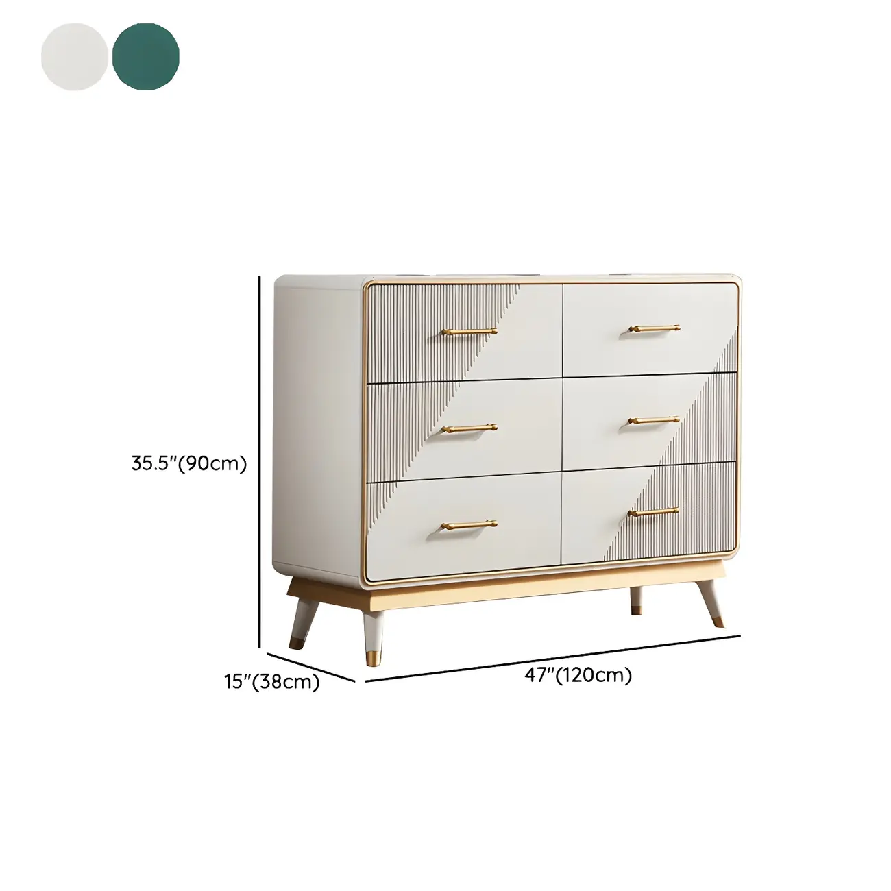 Glam Beige Wood Gold Accent Storage Cabinet #size | homeyfad