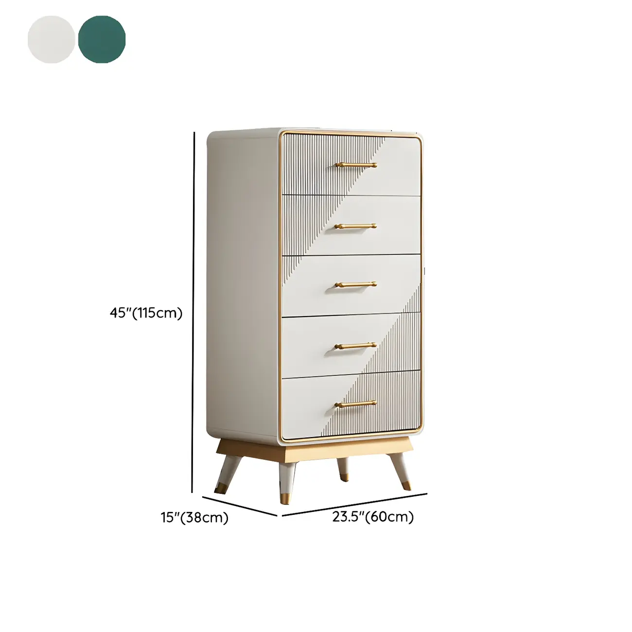 Glam Beige Wood Gold Accent Storage Cabinet Image - 23 | homeyfad