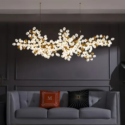 Luxury Modern Gold Glass Cluster Pendant Light for Kitchen Image - 5