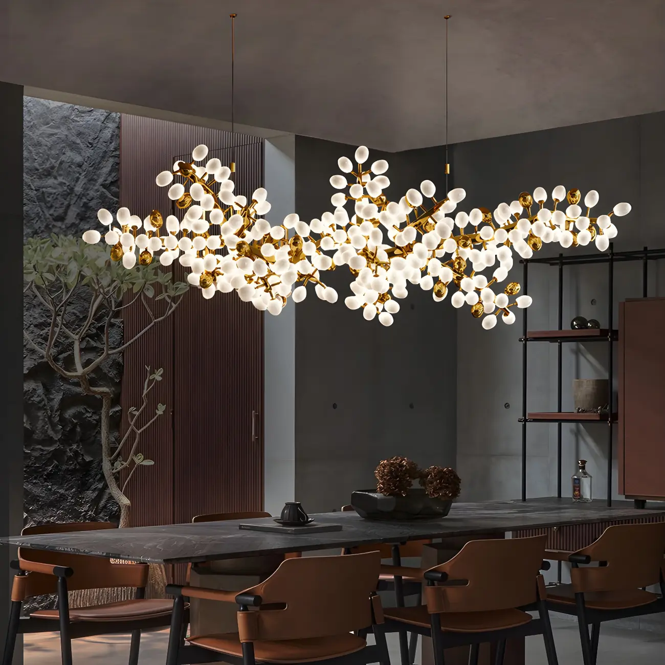 Luxury Modern Gold Glass Cluster Pendant Light for Kitchen Image - 2 | homeyfad