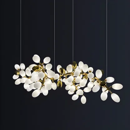 Luxury Modern Gold Glass Cluster Pendant Light for Kitchen Image - 7