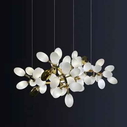 Luxury Modern Gold Glass Cluster Pendant Light for Kitchen Image - 10