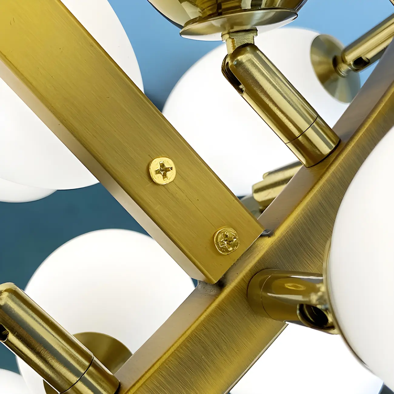 Luxury Modern Gold Glass Cluster Pendant Light for Kitchen Image - 12 | homeyfad