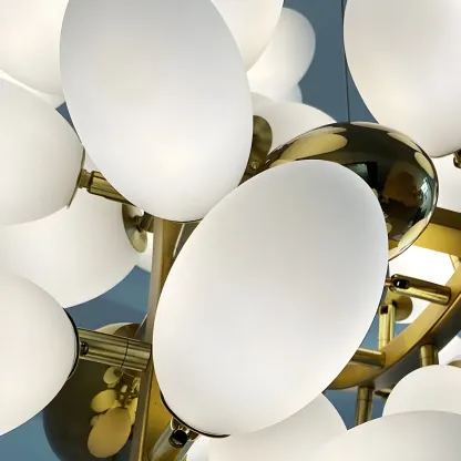 Luxury Modern Gold Glass Cluster Pendant Light for Kitchen Image - 13