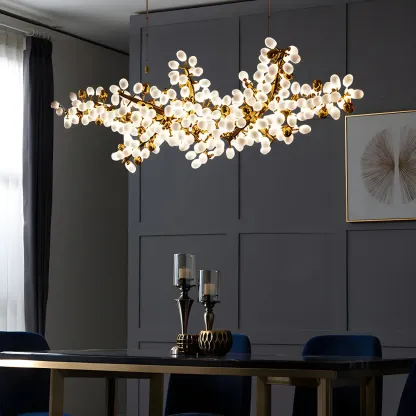 Luxury Modern Gold Glass Cluster Pendant Light for Kitchen Image - 16