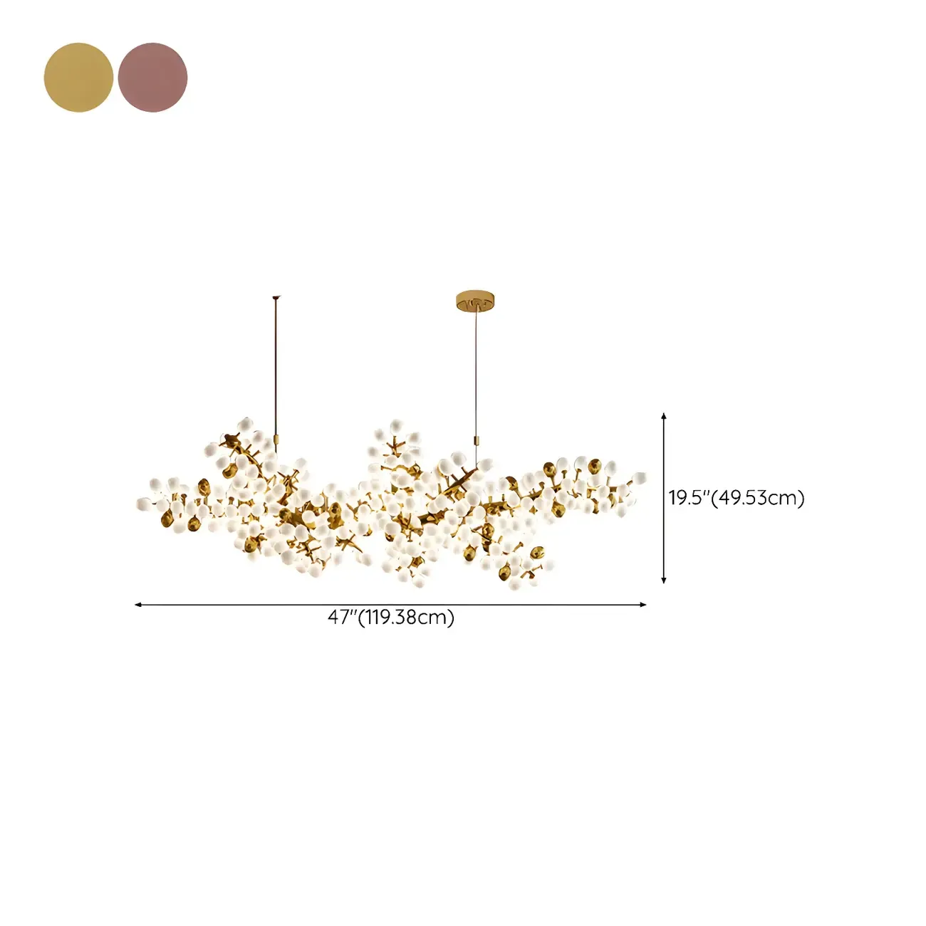 Luxury Modern Gold Glass Cluster Pendant Light for Kitchen Image - 18