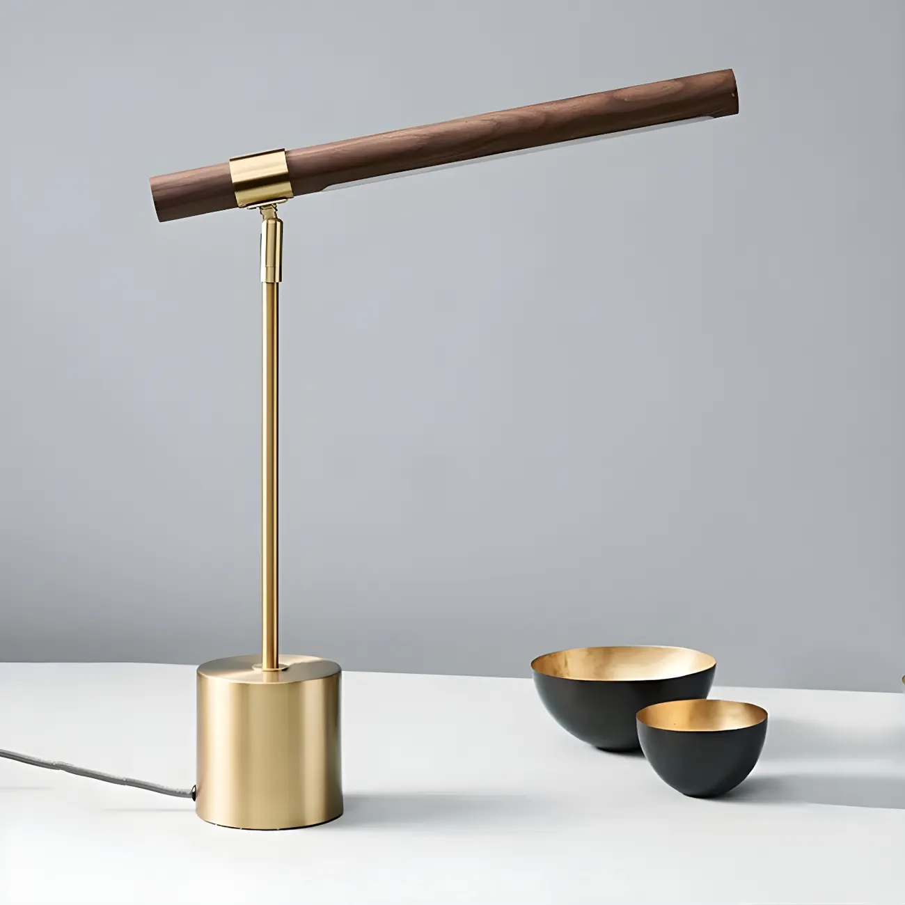 Bedside Modern Linear Gold LED Acrylic Table Lamp Dimmable  Image - 4 | homeyfad