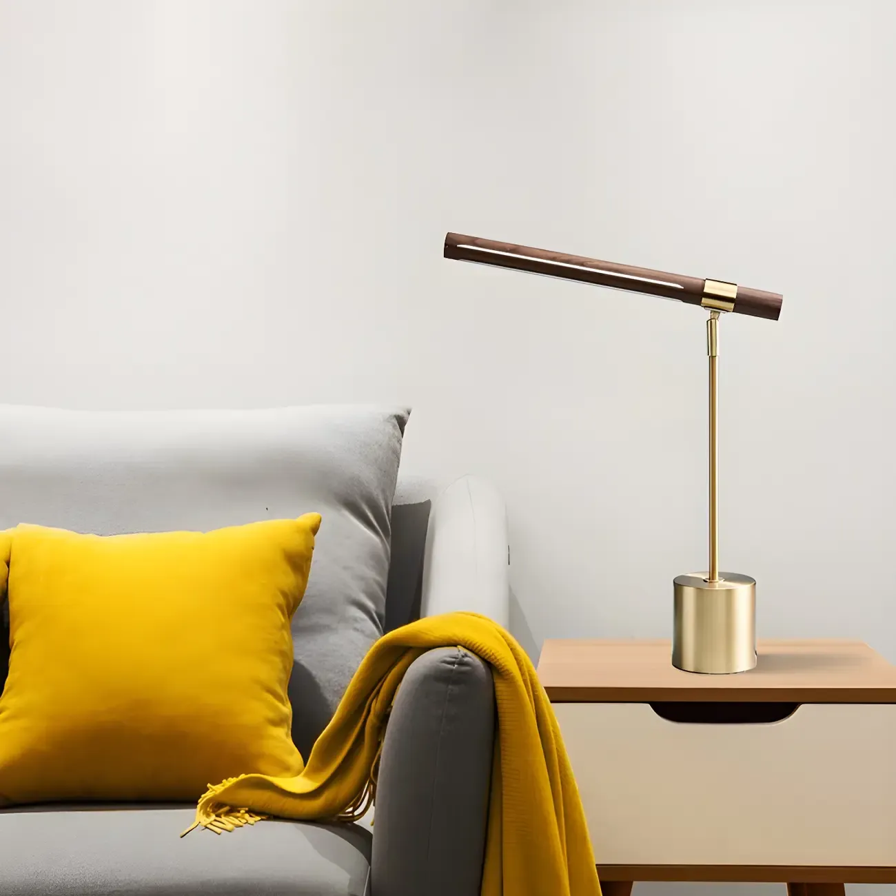 Bedside Modern Linear Gold LED Acrylic Table Lamp Dimmable  Image - 9